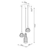 Lampa wisząca SUBA 3P czarna